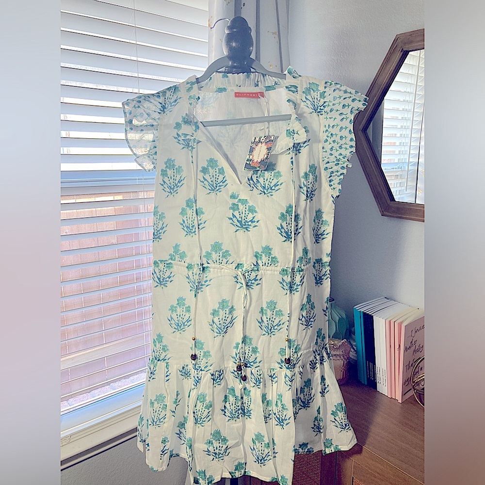 NWT OLIPHANT INDICA BLUE CINCHED FLIRTY SIZE XS